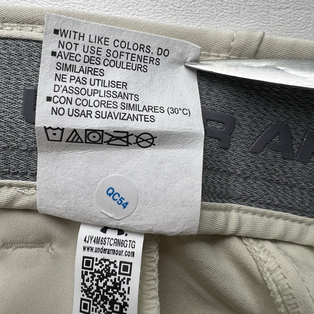 Under Armour Men's Golf Pants 32x32 Beige UA Taper Stretch Golf Performance-NWT - Picture 12 of 13
